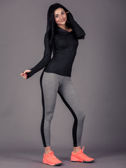 Reebok Women's Regular fit T-Shirt And Hosiery Grey Track Pant