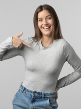 Women's Solid Grey Crew Neck T-Shirt – Casual Short Sleeve Top