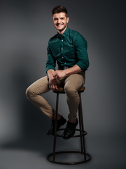 Majestic Man Solid Slim Fit Casual Shirt for Men