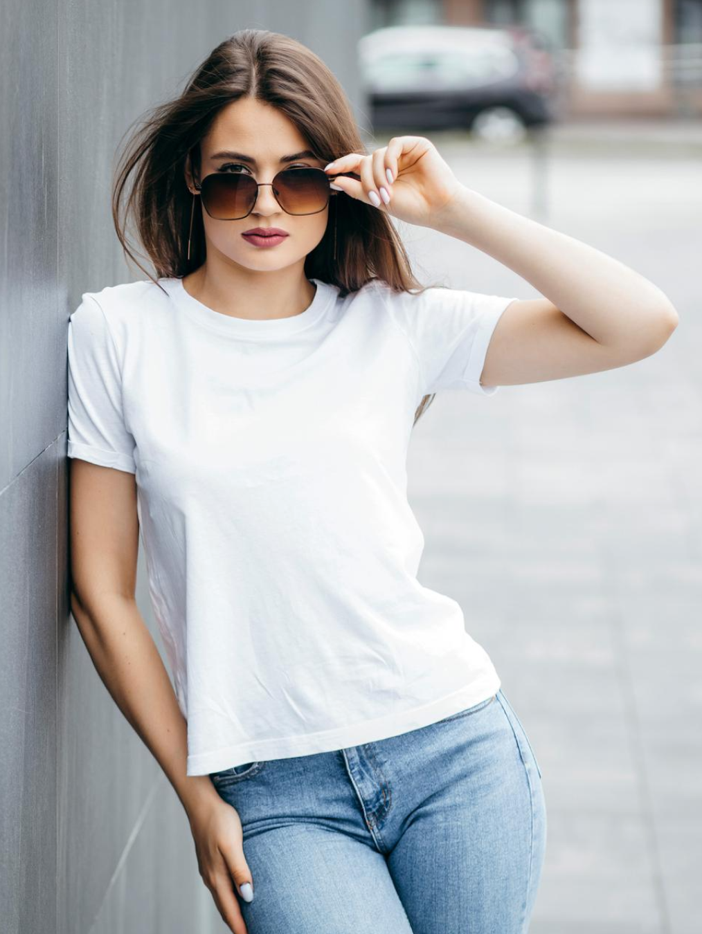 Women's Round Neck Black Half sleeve R&B Solid T-shirt