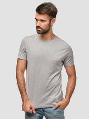 Grey HTR Classic Men's Round Neck T-Shirt