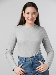 Jockey Solid Women Round Neck Grey Cheap T-Shirts
